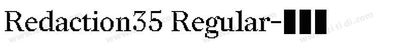 Redaction35 Regular字体转换
